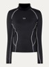 Nalia top met col en print - Zwart