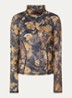 Nalia top met col en print - Okergeel