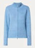 Ribgebreid vest met ritssluiting - Blauw