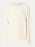 Crafted Face sweater met logo- en backprint - Ivoor