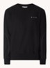 Face sweater met logo- en backprint - Zwart