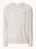 Face sweater met logo- en backprint - Lichtgrijs