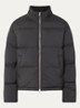 Puffer jack met ritszakken en logo - Zwart