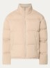 Puffer jack met ritszakken en logo - Beige