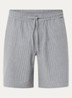 Seersucker midwaist loose fit korte broek met textuur - Grijs
