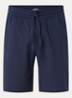 Seersucker midwaist loose fit korte broek met textuur - Donkerblauw