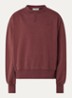 Sweater met logoborduring - Steenrood
