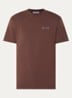 T-shirt met logo- en backprint - Donkerbruin