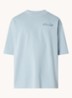 T-shirt met logoborduring - Blauwgrijs
