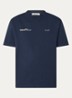T-shirt met logoborduring - Donkerblauw