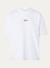 T-shirt met logoborduring - Wit