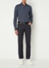 Regular fit overhemd van jersey - Middenblauw