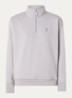 Club Collective sweater met halve rits - Taupe
