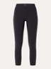 Performance high waist skinny fit cropped trainingslegging met logo - Zwart