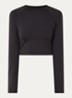 Studio cropped trainings longsleeve - Zwart
