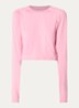 Studio cropped trainings longsleeve - Roze