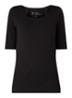 Daily basic T-shirt van katoen met ronde hals - Zwart