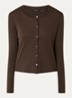 Fijngebreid vest met ronde hals - Bruin