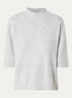 Fijngebreide pullover in wolblend - Grijsmele