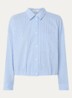 Fresa blouse met borstzak en streepprint  - Blauw