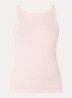 Izli tanktop met ribstructuur - Lichtroze