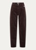 Mari Cosmo mid waist balloon fit jeans met steekzakken - Bruin