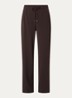 Melane high waist loose fit broek met steekzakken - Donkerbruin