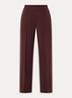 Melane high waist straight fit pantalon van travelstof met steekzakken - Kersenrood