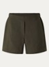 Melane Oasis high waist loose fit korte broek in linnenblend - Legergroen