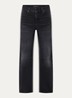 Melly mid waist tapered jeans met steekzakken - Antraciet