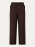 Mileni high waist loose fit pantalon met structuur - Bruin