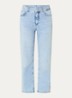 Minah Honest mid waist straight leg cropped jeans met steekzakken - Indigo