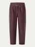 Myha Edgy mid waist cropped tapered fit broek van imitatieleer - Bordeauxrood