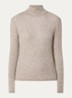 Somy trui van jersey met col en gemêleerd dessin - Beige