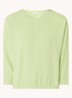 Suzzina top van jersey met ribstructuur - Lichtgroen