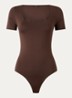 Body met ronde hals - Donkerbruin