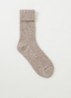 Hilda sokken in kasjmierblend - Beige