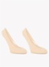 Invisible kousenvoetje in 2-pack - Beige