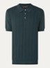 Barto regular fit polo met ingebreid patroon - Groen