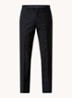 Denz slim fit pantalon van wol met steekzakken - Donkergrijs