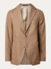 Ferry regular fit colbert in wolblend met gemêleerd dessin - Beige
