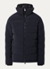 Puffer jack met afneembare capuchon - Donkerblauw