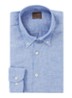 Regular fit overhemd van linnen met button down-kraag - Blauw