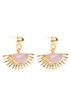 Sunrise Aqua Chalcedony Drop Stud oorstekers verguld - Lichtroze