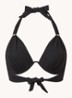 Fabia halter bikinitop met beugel - Zwart
