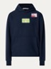 Duck hoodie met logo- en backprint - Donkerblauw