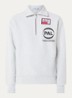 Pre game sweater met halve rits en logo - Grijsmele