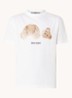 Bear T-shirt met front-en backprint - Wit