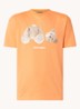 Bear T-shirt met front-en backprint - Oranje