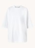 Oversized T-shirt met logo- en backprint - Wit